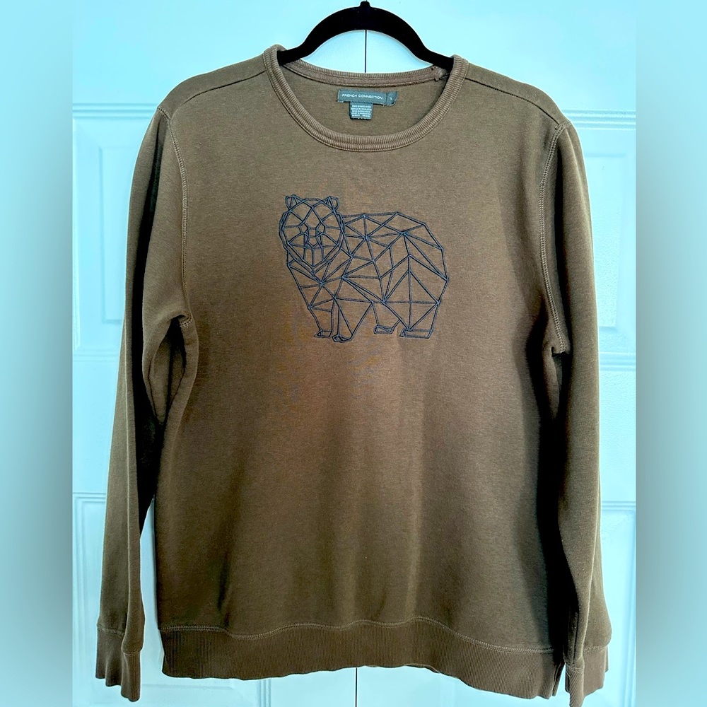 French Connection Crewneck Men’s Sweatshirt in Green. Size M